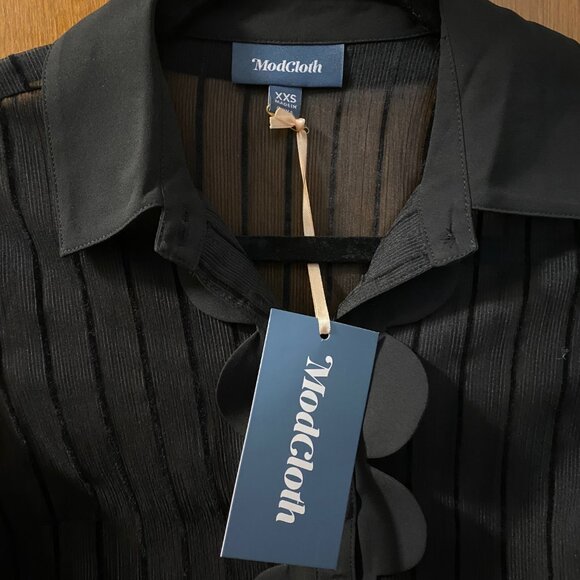 Fancy Black Button-Down - Picture 4 of 5